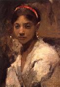John Singer Sargent Head of a Capri Girl oil painting artist